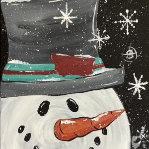 12/17 - Painting wit a Twist Family Time Snowflake Snowman