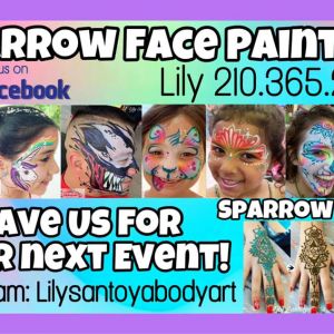 Sparrow Face Painting