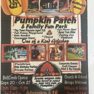 09/20-10/27 BellCreek Acres Farm & Pumpkin Patch