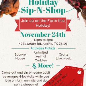 11/24 Calvary Farms Holiday Sip N Shop