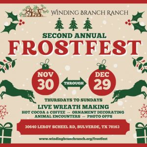 11/30-12/29 FrostFest at Winding Branch Ranch