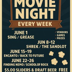 Brooster's Backyard Icehouse Movie Night