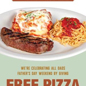 06/14 & 06/15 Johnny Carinos - Father's Day Free Pizza for a Year