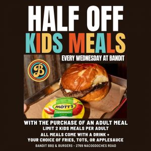 Bandit BBQ - Half Off Kids Meals