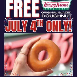 07/04 Krispy Kreme - 4th of July Free Glazed Donut