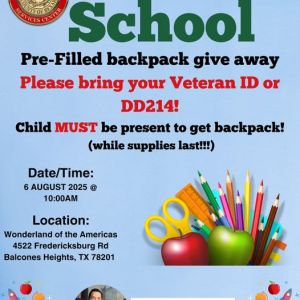 08/06 Bexar County Military & Veterans Services - Back to School Giveaway