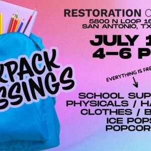 07/12 Restoration Church - Backpack Blessings
