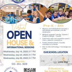 07/16 - 07/30 Somerset Academy Lone Star - Virtual Open House