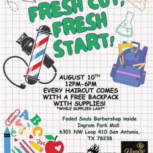 08/10 Faded Souls Barbershop - Backpack Giveaway