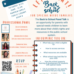 08/23 Mammen Family Public Library - Special Needs Back to School Panel