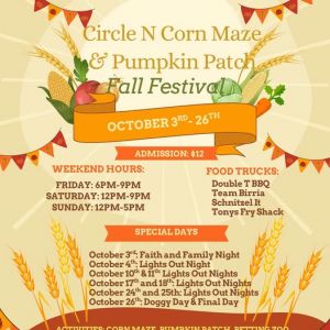 10/03 - 10/26 La Vernia Circle N Corn Maze and Pumpkin Patch
