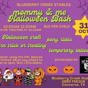10/31 Blueberry Creek Stables - Mommy & Me Halloween Bash