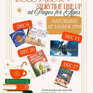 12/06 - 12/27 Pages for Ages Bookstore - Holiday Story Time