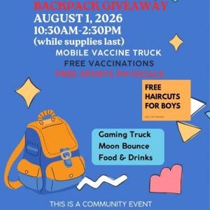 08/01 St. Paul UMC - Backpack Giveaway
