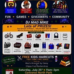 07/25 Converse Parks and Rec. - Back to School Bash