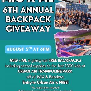 08/05 MIG - Backpack Giveaway and Urban Air Night