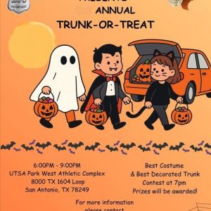 10/30 SAPD Prue SAFFE - Trunk or Treat at UTSA Park West Athletic Complex