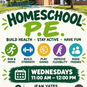 Homeschool PE at Yates and Robinette Community Centers